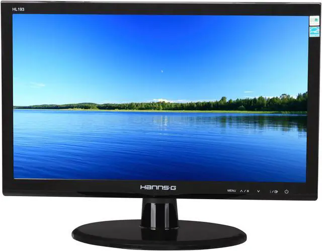 Alt view image 2 of 7 - Hanns-G HL193ABB Black 18.5" 5ms  LED Backlight Widescreen LCD Monitor 250 cd/m2 30,000,000:1