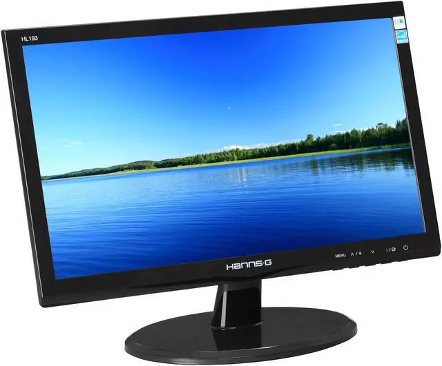 Alt view image 3 of 7 - Hanns-G HL193ABB Black 18.5" 5ms  LED Backlight Widescreen LCD Monitor 250 cd/m2 30,000,000:1