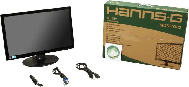 Alt view image 8 of 8 - Hanns-G 21.5" LCD Monitor 5 ms DVI-I, D-Sub HL229DPB