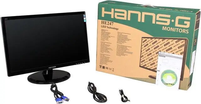 Alt view image 8 of 8 - Hanns-G 23.6" LCD Monitor 5 ms D-Sub, DVI HE247DPB