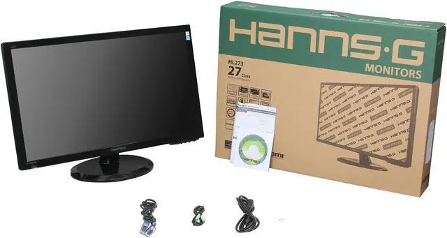 Alt view image 7 of 7 - Hanns-G 27" HD LCD Monitor (WLED) 2 ms D-Sub, DVI, HDMI HL273HPB