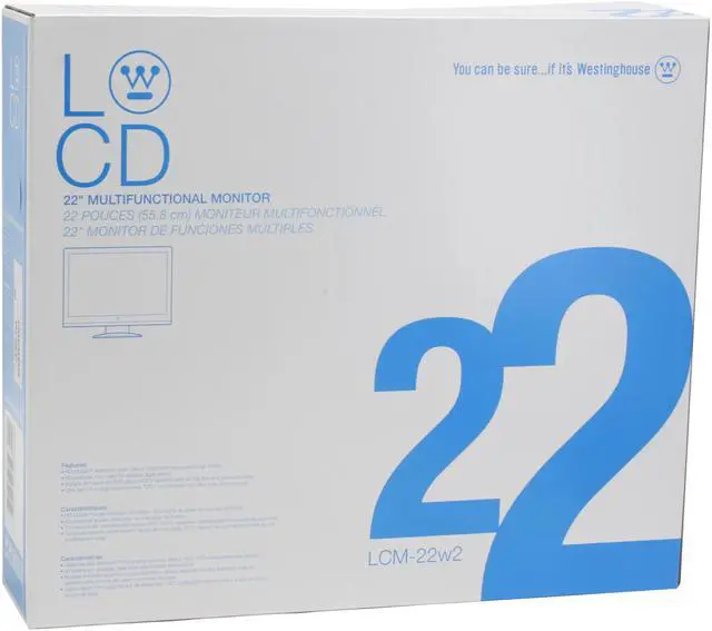 Alt view image 15 of 15 - Westinghouse 22" WSXGA LCD Monitor with multiple A/V inputs 5 ms D-Sub, DVI-D, Composite, S-Video, YPbPr LCM-22w2