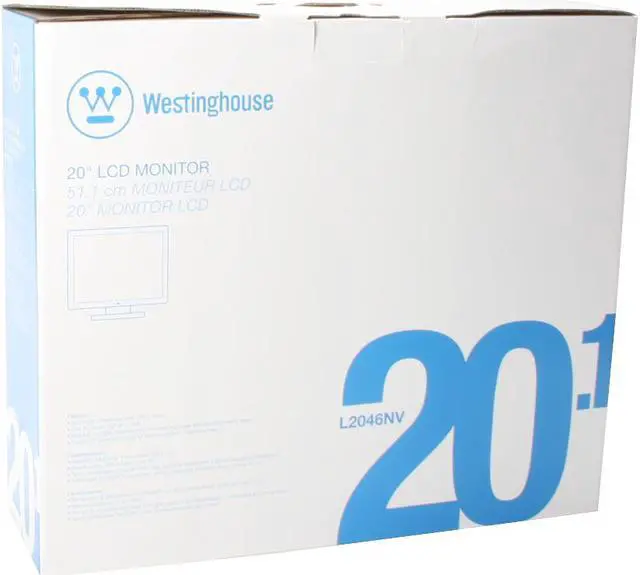 Alt view image 11 of 11 - Westinghouse 20" SXGA+ LCD Monitor 5 ms D-Sub, DVI-D L2046NV