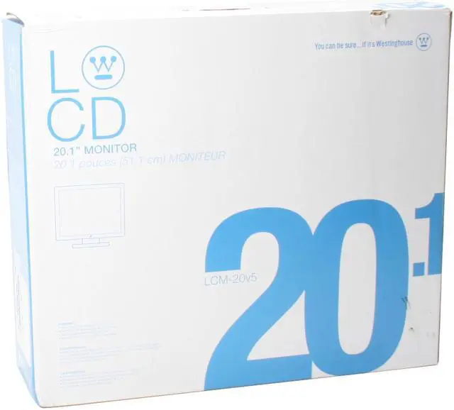 Alt view image 12 of 12 - Westinghouse 20" SXGA+ LCD Monitor 8 ms D-Sub, DVI-D LCM-20v5