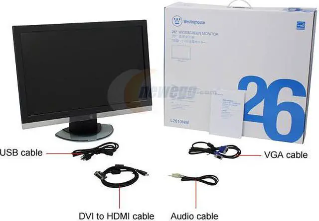 Alt view image 9 of 9 - Westinghouse L2610NW-SP Black 25.5" 2ms(GtoG) HDMI Widescreen LCD Monitor 350 cd/m2 DC 3000:1 Built in Speakers