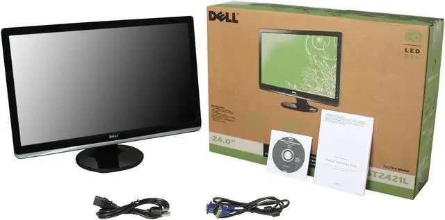 Alt view image 8 of 8 - Dell ST2421L Black 24" 5ms HDMI LED Backlight Widescreen LCD Monitor 250 cd/m2 7,000,000:1