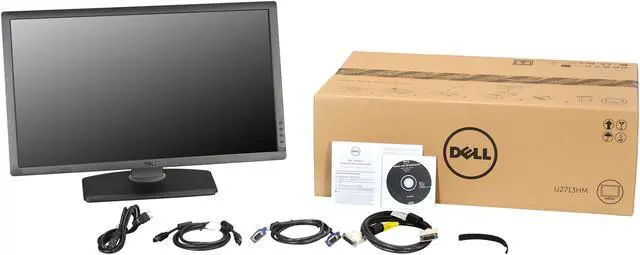 Alt view image 10 of 10 - Dell UltraSharp U2713HM Black & Silver 27" WQHD IPS-Panel Displayport HDMI Widescreen LED Monitor 350 cd/m2 DC 2Million:1 (1000:1), height&pivot adjustable