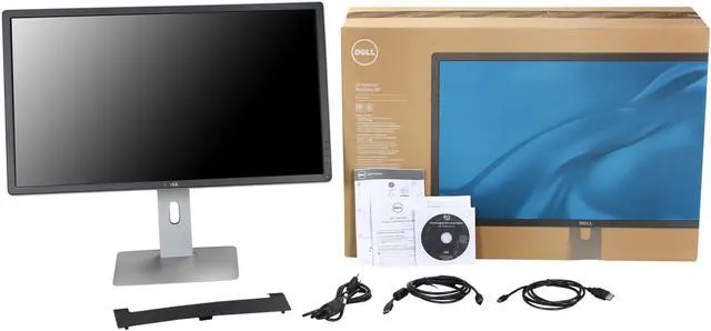 Alt view image 10 of 10 - Dell P2815Q Silver / Black 28" 5ms HDMI Widescreen LED Backlight LCD Monitor height&pivot adjustable TN 300 cd/m2 1000:1 Built-in Speakers