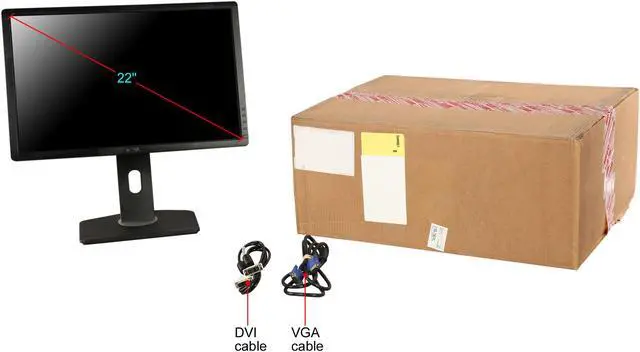 Alt view image 11 of 11 - Dell P2213F 5ms Height, Swivel, Tilt Adjustable LCD Monitor (B-GRADE)