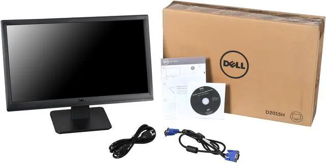 Alt view image 8 of 8 - Dell D2015H Black 20" VA Panel Widescreen LED Backlight LCD Monitor 250 cd/m2 3000:1