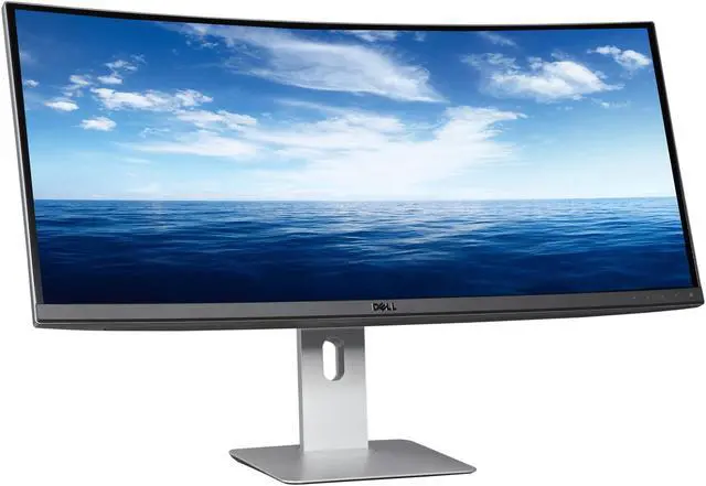 Alt view image 3 of 10 - Dell U3415W 34" Quad HD 3440 x 1440 2K 60Hz HDMI DisplayPort Mini-DisplayPort MHL Compatible USB 3.0 Hub Built-in Speakers Anti-Glare LED Backlit IPS Curved Monitor