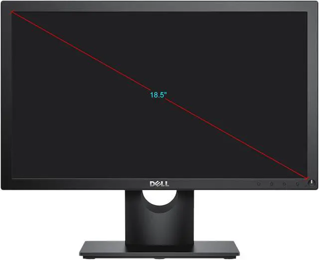Alt view image 4 of 7 - Dell E1916HV 19" (Actual size 18.5") HD 1366 x 768 VGA Anti-Glare Backlit LED LCD Monitor