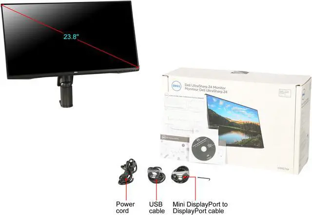 Alt view image 11 of 11 - Dell 24" 60Hz IPS FHD Ultrasharp InfinityEdge Monitor with arm 8ms (GTG) HDMI, DisplayPort U2417HA