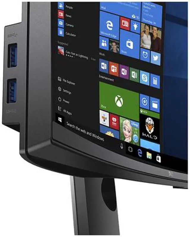 Alt view image 12 of 12 - Dell U3417W 34" 3440x1440 2K Resolution 60Hz 5ms DisplayPort Mini-DisplayPort 2xHDMI  USB 3.0 Hub Built-in Speakers White Edgelit LED IPS Curved Monitor