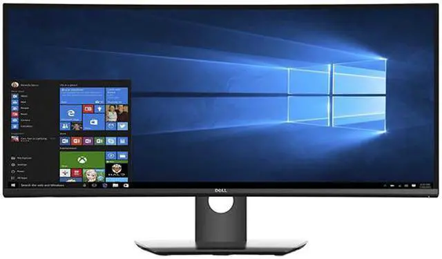 Alt view image 2 of 12 - Dell U3417W 34" 3440x1440 2K Resolution 60Hz 5ms DisplayPort Mini-DisplayPort 2xHDMI  USB 3.0 Hub Built-in Speakers White Edgelit LED IPS Curved Monitor