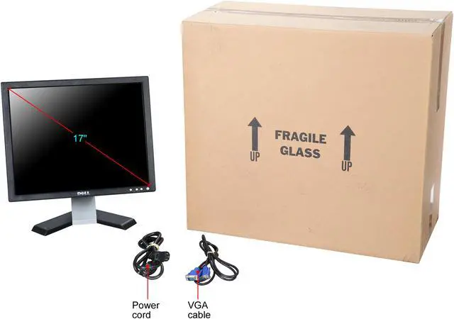 Alt view image 8 of 8 - Dell 17" 75 Hz Active Matrix, TFT LCD LCD Monitor 5 ms D-Sub E178FPB