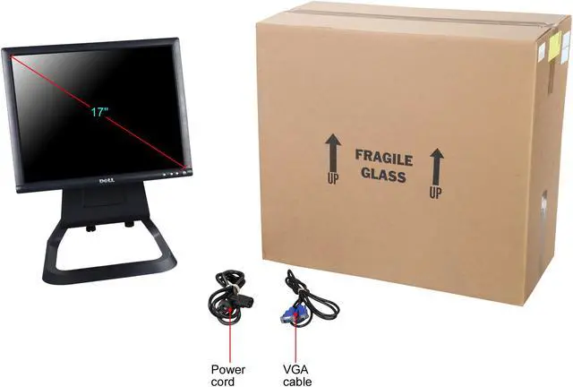 Alt view image 9 of 9 - Dell 17" TFT LCD LCD Monitor 25 ms D-Sub, DVI 1706FPVT
