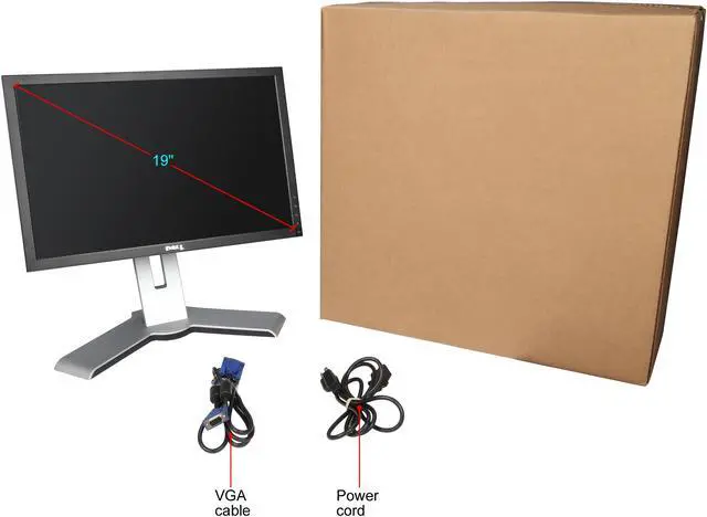 Alt view image 9 of 9 - Dell 19" LCD Monitor 5 ms D-Sub, DVI 1909WF