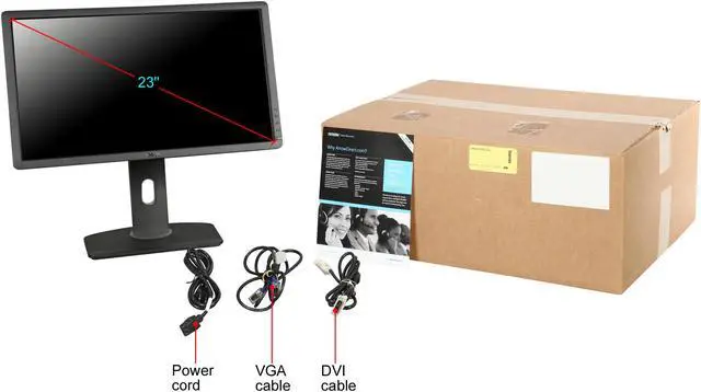 Alt view image 12 of 11 - Dell 23" 60 Hz TN FHD LCD/LED Monitor 5ms (BTW) D-Sub, DVI P2312HT
