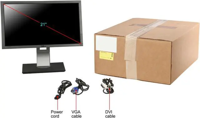 Alt view image 11 of 11 - Dell 21" 60 Hz Monitors - LCD Flat Panel 5 ms D-Sub, DVI P2211HT B