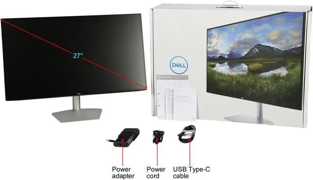Alt view image 8 of 7 - Dell S2719DC 2560 x 1440 2K Resolution 60Hz USB Type-C HDMI AMD FreeSync Ultra-Thin LED Backlit IPS LCD Monitor