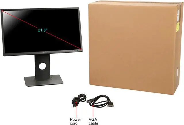 Alt view image 10 of 9 - Dell P2217H 22" (Actual size 21.5") Full HD 1920x1080 60Hz 6ms DisplayPort HDMI VGA Height Tilt Swivel Pivot IPS Backlit LED LCD Monitor