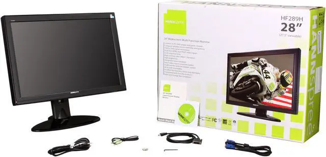 Alt view image 10 of 10 - Hannspree by Hanns-G  HF-289HJB  Black  28" 3ms HDMI Widescreen LCD Monitor w/Speakers 500 cd/m2  2400:1