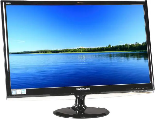 Alt view image 3 of 7 - Hannspree By HannsG SL231DPB Glossy Black 23" 5ms Full HD LED BackLight LCD Monitor w/Speakers 250 cd/m2 1000:1 (Typical)
