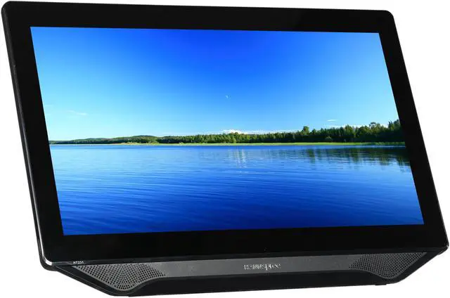 Alt view image 3 of 7 - Hanns-G HT231DPBU Black 23" Touchscreen Monitor Multi-Touch (10 points) 250 cd/m2 80000000:1 Built-in Speakers