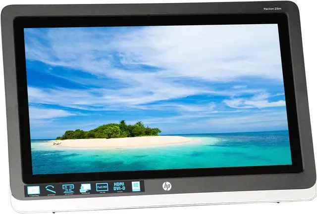 Alt view image 3 of 9 - HP 23tm Black 23" USB Touchscreen Monitor 220 cd/m2 DC 10,000,000:1 (1,000:1) Built-in Speakers