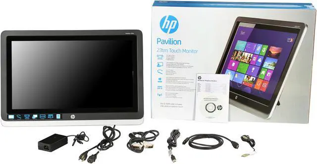 Alt view image 9 of 9 - HP 23tm Black 23" USB Touchscreen Monitor 220 cd/m2 DC 10,000,000:1 (1,000:1) Built-in Speakers