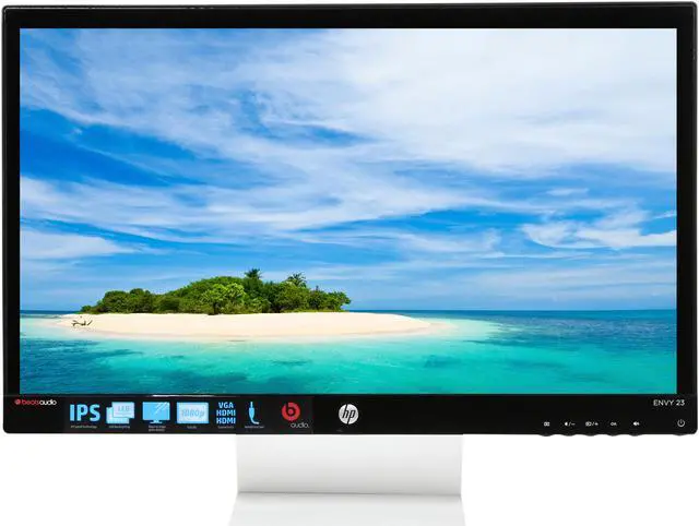 Alt view image 2 of 8 - HP Envy NV23 23” IPS Display Full HD Resolution, 1 VGA 2 HDMI Inputs, Beats Audio Integrated, Edge to Edge Glass Display Panel, LED Backlight Black Monitor