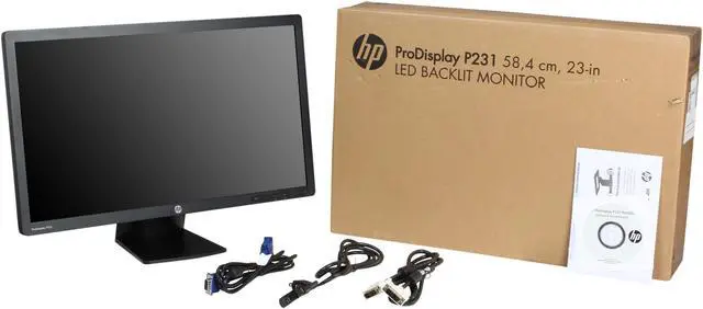 Alt view image 8 of 8 - HP 23" TN FHD LCD Monitor 5 ms D-Sub, DVI-D ProDisplay Smartbuy P231
