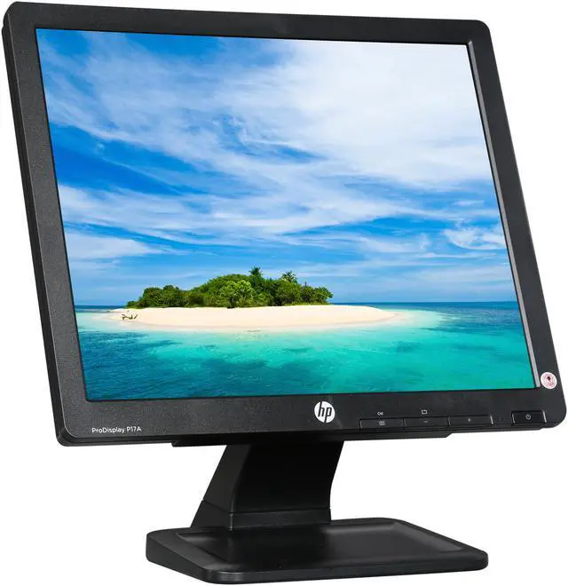 Alt view image 8 of 13 - HP ProDisplay P17A 17" 1280x1024 SXGA Resolution VGA Anti-Glare 5:4 Backlit LED Monitor