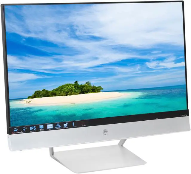 Alt view image 3 of 7 - HP Envy 24 Silver 23.8” IPS Panel, LED Backlight LCD Monitor 300cd/m2, HDMI & MHL Inputs, Integrated Beats Audio Speakers, 10,000,000:1