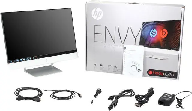 Alt view image 7 of 7 - HP Envy 24 Silver 23.8” IPS Panel, LED Backlight LCD Monitor 300cd/m2, HDMI & MHL Inputs, Integrated Beats Audio Speakers, 10,000,000:1