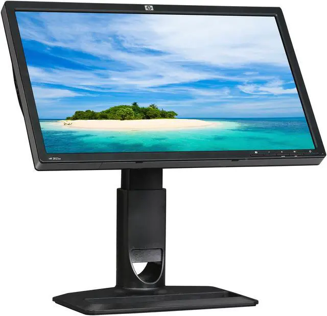 Alt view image 3 of 10 - HP ZR22W 22" Widescreen LCD Monitor 250 cd/m2 1000:1, 3000:1 (Dynamic), Tilt and Swivel, Grade A