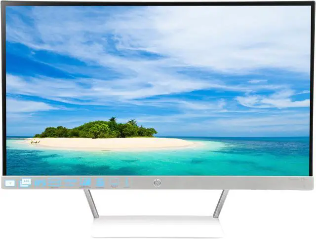 Alt view image 2 of 6 - HP Pavilion 23XW Silver White 23" IPS Ultra-Wide Frameless LCD/LED Monitor with Anti-Glare Treatment and Amazing Viewing Angles