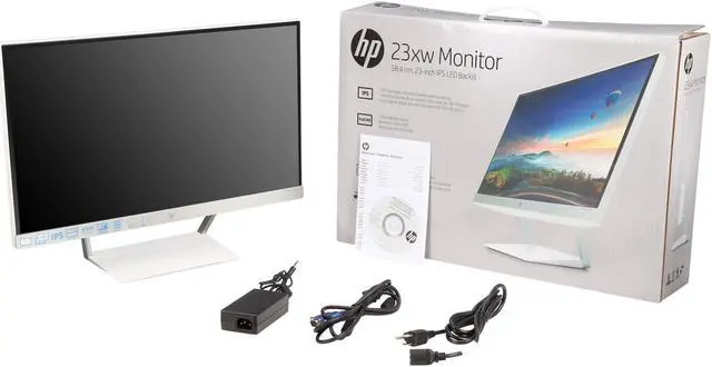Alt view image 6 of 6 - HP Pavilion 23XW Silver White 23" IPS Ultra-Wide Frameless LCD/LED Monitor with Anti-Glare Treatment and Amazing Viewing Angles