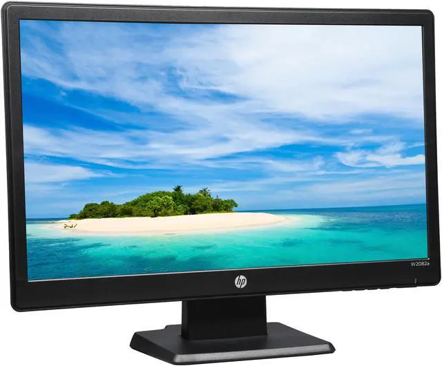 Alt view image 3 of 7 - HP W2082a Black 20" TN LCD / LED Monitor, 200 cd/m2 DCR 10,000,000:1, Built-in Speakers, VGA DVI-D (with HDCP)