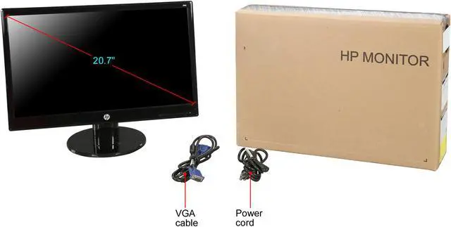Alt view image 8 of 8 - HP 21KD 21" (Actual size 20.7") FULL HD 1920 x 1080 60Hz 5ms (GTG) VGA DVI-D HDCP Compatible Anti-Glare Backlit LED LCD Monitor
