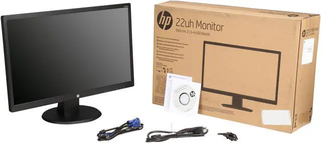 Alt view image 8 of 8 - HP 22UH Black 21.5" TN LCD/LED Monitor, 250 cd/m2 DCR 10,000,000:1 (1000:1), HDMI DVI VGA