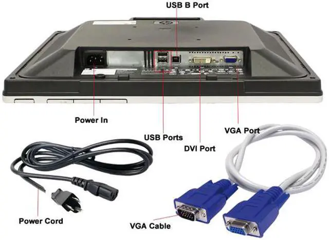 Alt view image 2 of 2 - HP 19" 60Hz TN LCD Monitor 5 ms D-Sub, DVI-D 1951G
