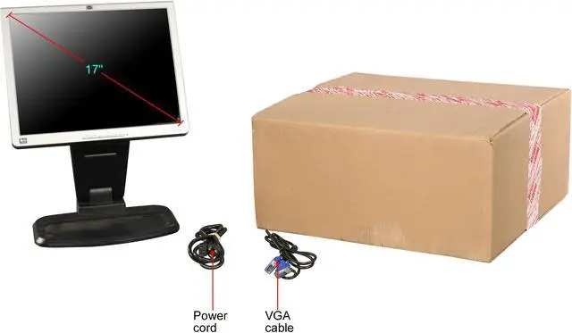 Alt view image 11 of 10 - HP 17" 60 Hz Active Matrix, TFT LCD LCD Flat Panel Monitor 8 ms D-Sub, DVI 1740