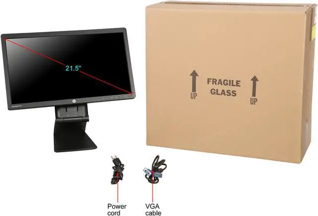 Alt view image 10 of 10 - HP 21.5" IPS FHD Full HD 1920x1080 IPS Monitor D-Sub, DVI, DisplayPort 8ms (GTG) D-Sub, DVI, DisplayPort EliteDisplay E221i