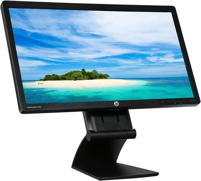 Alt view image 4 of 11 - HP EliteDisplay E221 Black 21.5" 1920 x 1080 Widescreen LED Backlight LCD Monitor 250 cd/m2 DCR 5,000,000:1 (1000:1) Tilt & Swivel