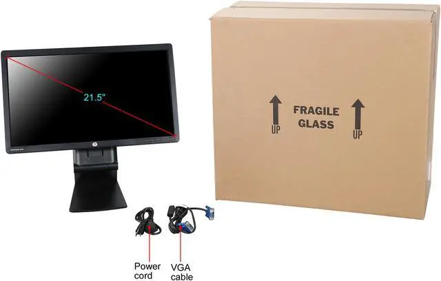 Alt view image 11 of 11 - HP EliteDisplay E221 Black 21.5" 1920 x 1080 Widescreen LED Backlight LCD Monitor 250 cd/m2 DCR 5,000,000:1 (1000:1) Tilt & Swivel