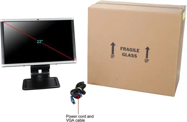 Alt view image 11 of 11 - HP LA2205WG 22" 5ms 1680 x 1050 Pivot, Swivel & Height Adjustable Widescreen LCD Monitor with USB Hub 250 cd/m2 1000:1