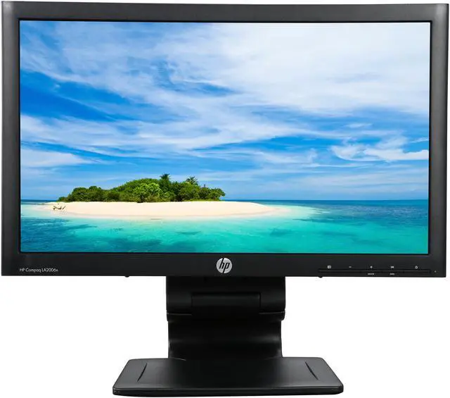 Alt view image 3 of 10 - HP 20" LCD Monitor 5 ms D-Sub, DVI, DisplayPort, USB LA2006X