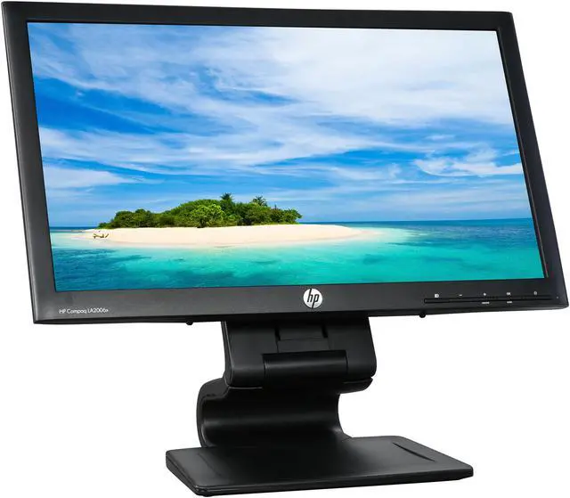 Alt view image 4 of 10 - HP 20" LCD Monitor 5 ms D-Sub, DVI, DisplayPort, USB LA2006X